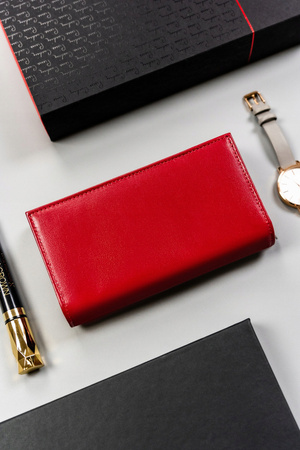 Große und geräumige Damen Geldbörse aus Leder mit Druckknopf – Peterson