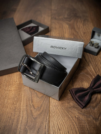 Breiter glänzender Herren Ledergürtel – Stilvoll