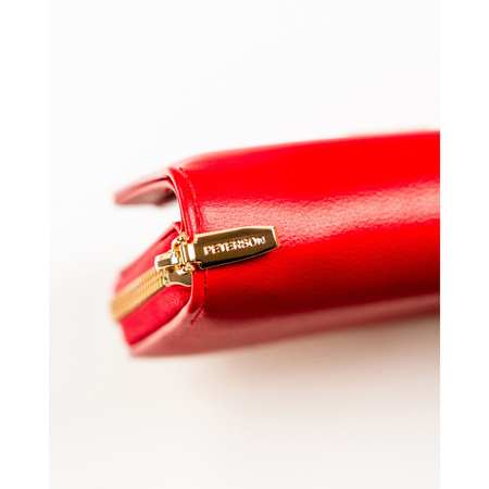 Rote, hochformatige Damen-Geldbörse aus Öko-Leder, passend für den Fahrzeugschein - Peterson