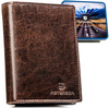 Elegante Herren-Geldbörse aus Leder in Braun ohne Außenschließe - Peterson