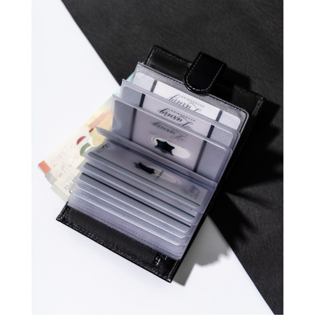 Elegantes Dokumentenetui in Schwarz aus Naturleder - Rovicky