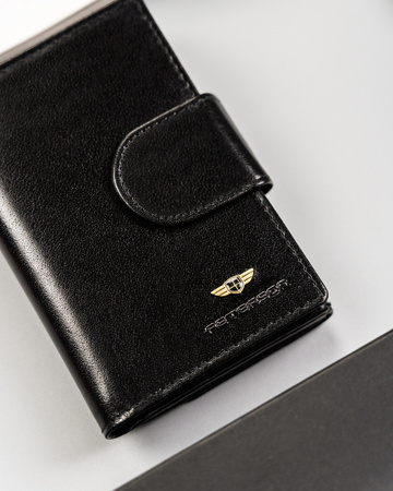 Mittlere Damen Geldbörse aus Leder mit Druckknopf – Peterson