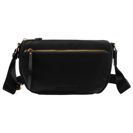 Schwarze Damentasche aus Nylon mit Schulterriemen – Peterson