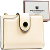Mittlere Damen-Geldbörse aus Öko-Leder in Beige, passend für den Fahrzeugschein - Peterson