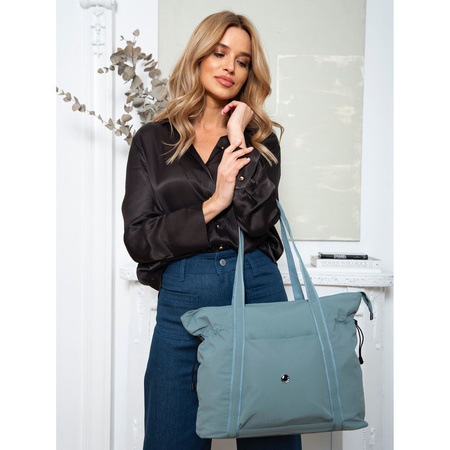 Damen Shopper aus Polyester in Blau mit bequemen Henkeln – Peterson