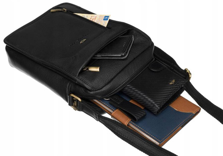 Herren Umhängetasche aus Echtleder – Peterson