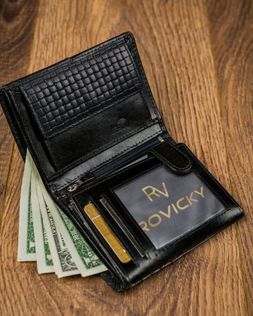 Schwarze Herren Geldbörse aus Echtleder – Forever Young®