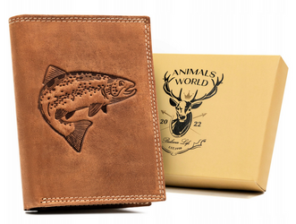 Große, hochformatige Herren-Geldbörse aus Naturleder – Always Wild