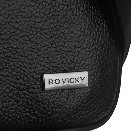 Schwarze Herren-Umhängetasche aus Naturleder - Rovicky