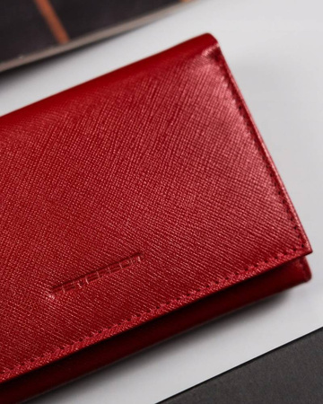 Damen Geldbörse mit Druckknopf aus Echtleder – Peterson