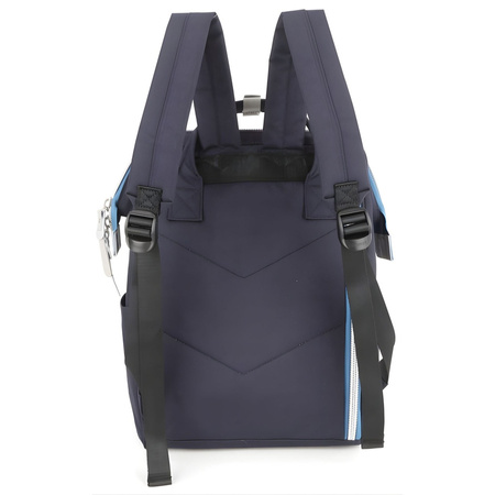 Geräumiger, dunkelblauer Laptop-Rucksack mit USB-Anschluss – Himawari