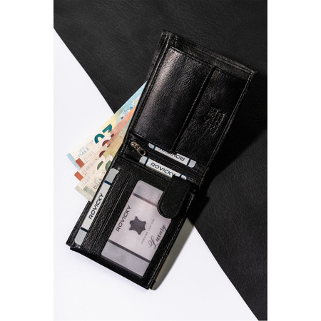 Herren Geldbörse horizontal aus echtem Leder – Cavaldi