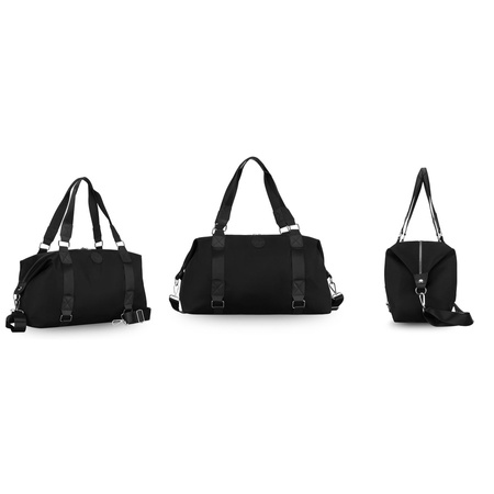 Damen Trainingstasche aus Polyester in Schwarz mit Reißverschluss - Peterson