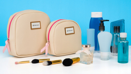 Set aus zwei Damen Kosmetiktaschen aus Öko-Leder – Rovicky