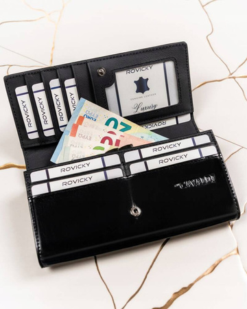 Damen Geldbörse aus Echt- und Öko-Leder mit Blumenmuster – 4U Cavaldi