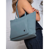 Blaue Damen Shopper aus Polyester mit Fronttasche – Peterson