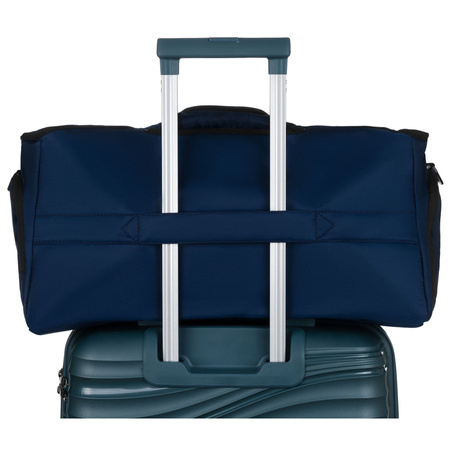 Schwarz-marineblaue, sportliche Reisetasche zum Umhängen mit abnehmbarem Gürtel – Peterson