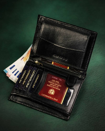 Große Herren Geldbörse aus Leder ohne Verschluss – Peterson