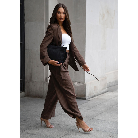 Schwarze, große Damen-Shopper-Tasche aus Nylon, passend für das A4-Format und mit Magnetverschluss – Peterson