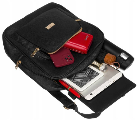 Geräumiger Damen Rucksack aus Öko-Leder – Peterson