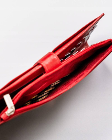 Große Damen Geldbörse aus Leder mit Druckknopf – Peterson