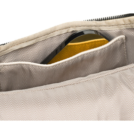 Damen-Gürteltasche aus Öko-Leder in hellem Beigeton mit Reißverschluss – Peterson