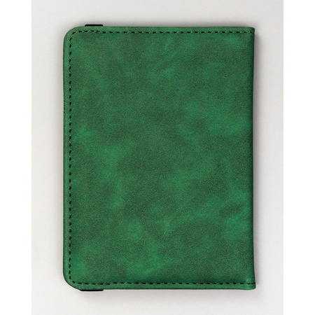 Grünes Dokumenten- oder Reisepassetui aus Öko-Leder – Peterson