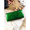 Klassische Damen Geldbörse aus grünem Lackleder als Geschenk – Peterson