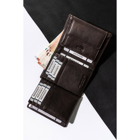 Herren Geldbörse aus echtem Leder mit Kartenfächern – Rovicky
