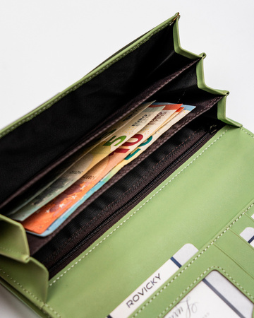 Elegante Damen Geldbörse mit Bügelverschluss und Druckknopf – 4U Cavaldi