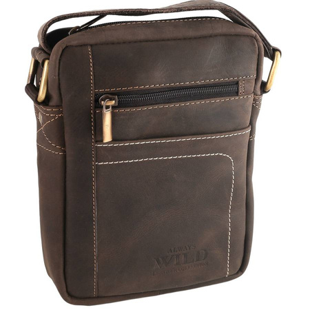 Herren Ledertasche mit langem Schulterriemen – Always Wild