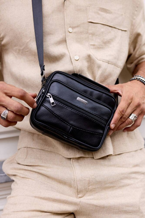 Herren Schultertasche aus echtem Leder – Rovicky