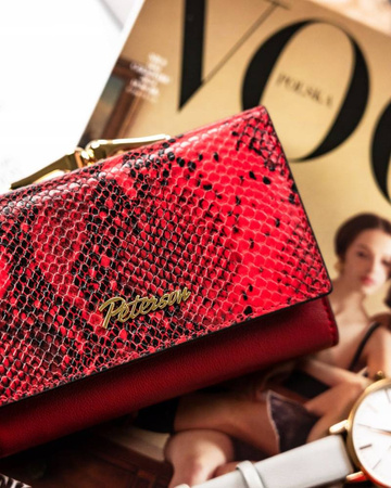 Damen Geldbörse aus Leder mit Schlangenmuster – Peterson