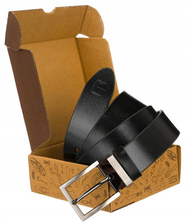 Breiter Herren Ledergürtel mit klassischer Schnalle – Peterson