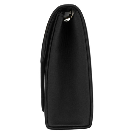 Schwarze Damen-Clutch aus synthetischem Stoff mit Magnetverschluss – Rovicky