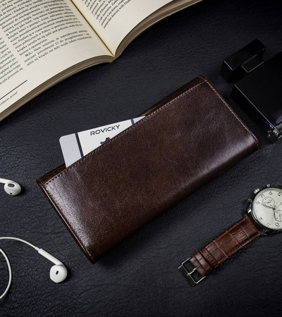 Damen geldbörse aus Leder für Karten mit RFID-Schutz – Rovicky