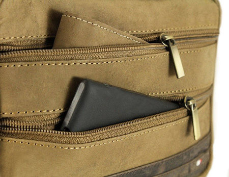 Herren Handgelenktasche aus Nubukleder mit Schlaufe – Always Wild