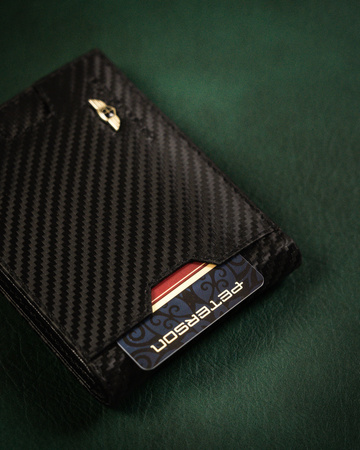 Herren Geldbörse aus Leder mit Carbon-Effekt – Peterson