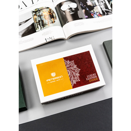 Damen Geldbörse für Münzen und Scheine in Rot mit RFID – Peterson