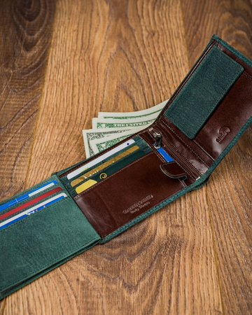 Bunte Herren Geldbörse aus Echtleder – Forever Young