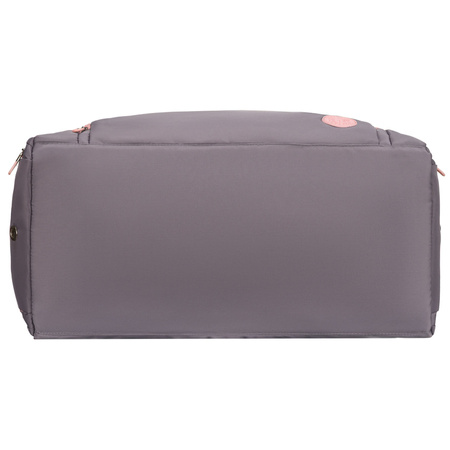 Geräumige, Wochenend-Reisetasche in Grau-Rosa mit einem Thermofach für Schuhe - Peterson