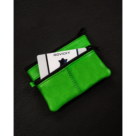 Grünes Schlüsseletui aus Echtleder