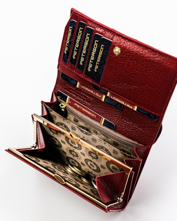 Elegante Damen Geldbörse mit Schlangenledermuster RFID – Peterson