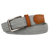 Grauer Herren Gürtel aus Synthetikmaterial mit braunen Details – Peterson