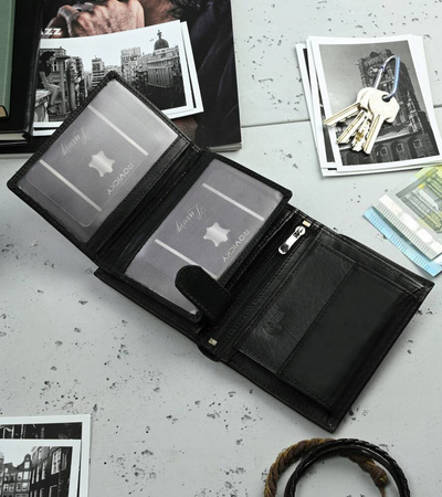 Große Herren Geldbörse aus Leder mit RFID-Schutz – Rovicky