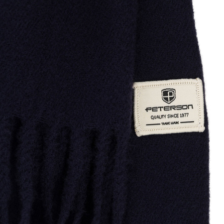 Granatfarbener, eleganter Damen-Schal aus Polyester mit Fransen - Peterson