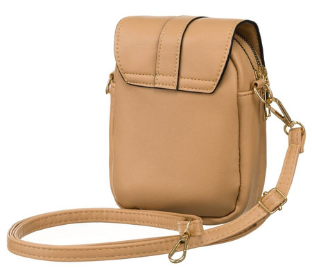 Mini Damen Handtasche aus braunem Öko-Leder mit abnehmbarem Riemen – Rovicky