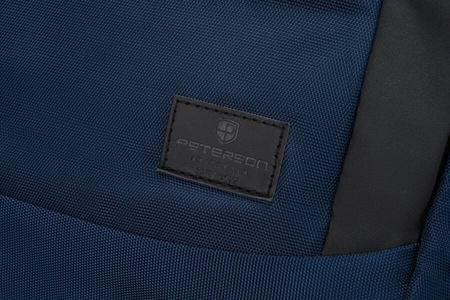 Großer, dunkelblauer City-Rucksack aus Polyester mit Laptopfach – Peterson
