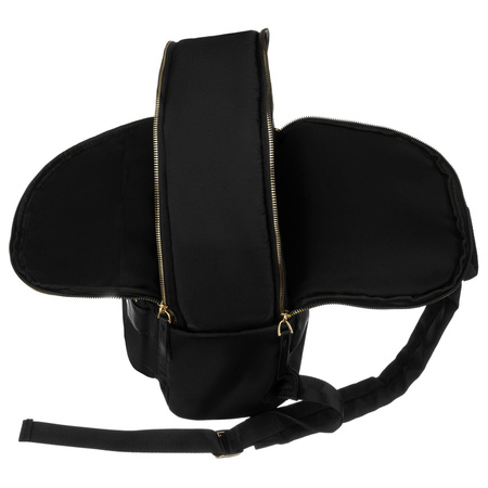 Damen-Stadtrücksäcke aus Polyester in Schwarz, an verstellbaren Trägern aufgehängt - Peterson