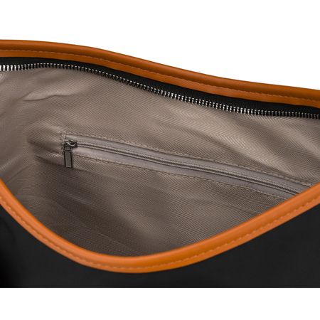 Peterson Damen-Handtasche, schwarz, aus Polyester und Öko-Leder, einteilig